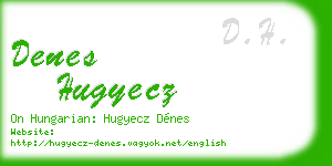 denes hugyecz business card